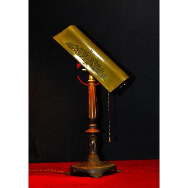 American Art Deco Adjustable Banker's Desk Lamp from S. Robert Schwartz & Bro., 1920s For Sale - Image 10 of 18
