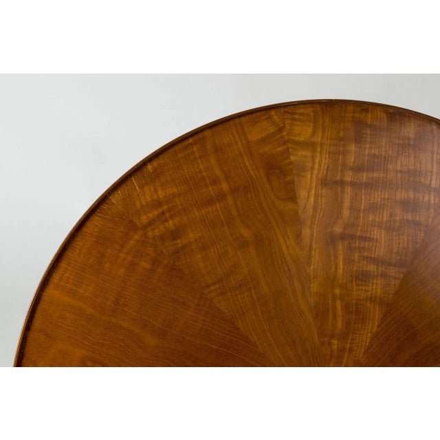 1940s Walnut Coffee Table by Oscar Nilsson For Sale - Image 5 of 9