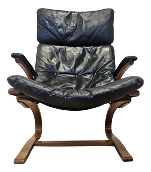 Kengu Leather Lounge Chair by Elsa & Nordahl Solheim Rybo Rykken, 1965