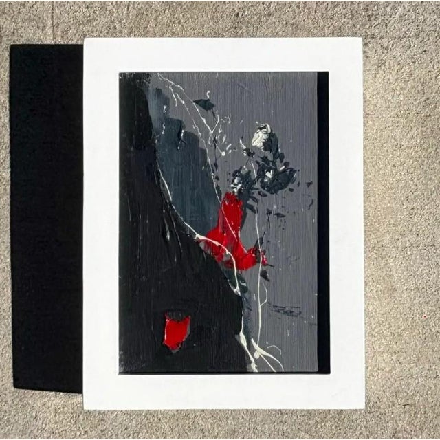 Vintage Boho Miniature Painting in Wood Frame For Sale In West Palm - Image 6 of 6