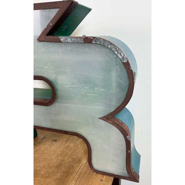 Large Vintage Illuminated Advertising Letter Ř, 1960s For Sale - Image 6 of 16
