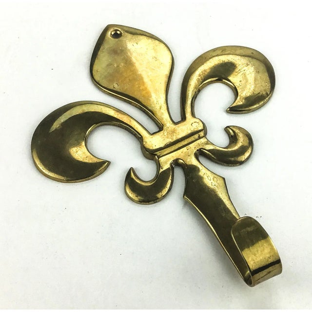 Solid Brass Fluer De Lis Wall Hook For Sale In Portland, ME - Image 6 of 6