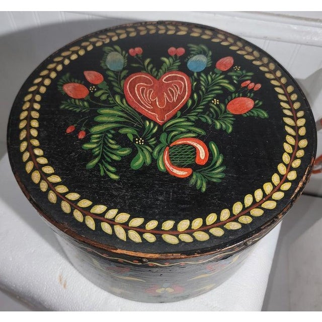 19Thc Paint Decorated Pa. Dutch Pantry Box For Sale - Image 4 of 7