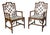 Pair of Fretwork British Colonial Arm Chairs For Sale