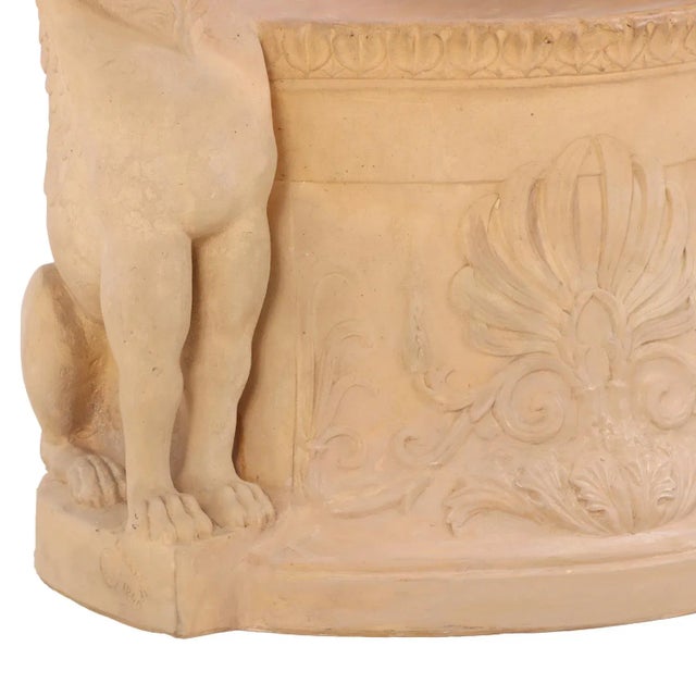 1920s An Italian Terracotta Garden Seat, C. 1920. For Sale - Image 5 of 7