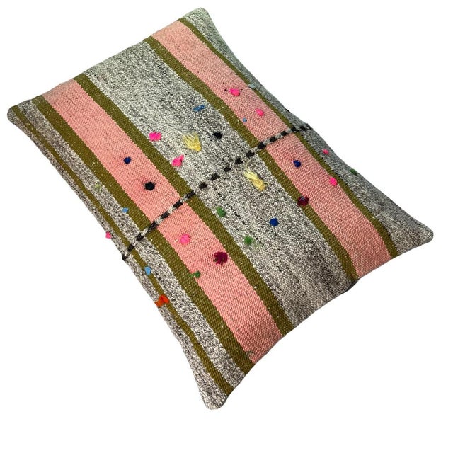 1970s Vintage Turkish Handmade Cushion Cover, 1970s For Sale - Image 5 of 11