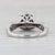 Modern 0.26ctw Princess Diamond Halo Engagement Ring 14k White Gold Size 7 For Sale - Image 3 of 8