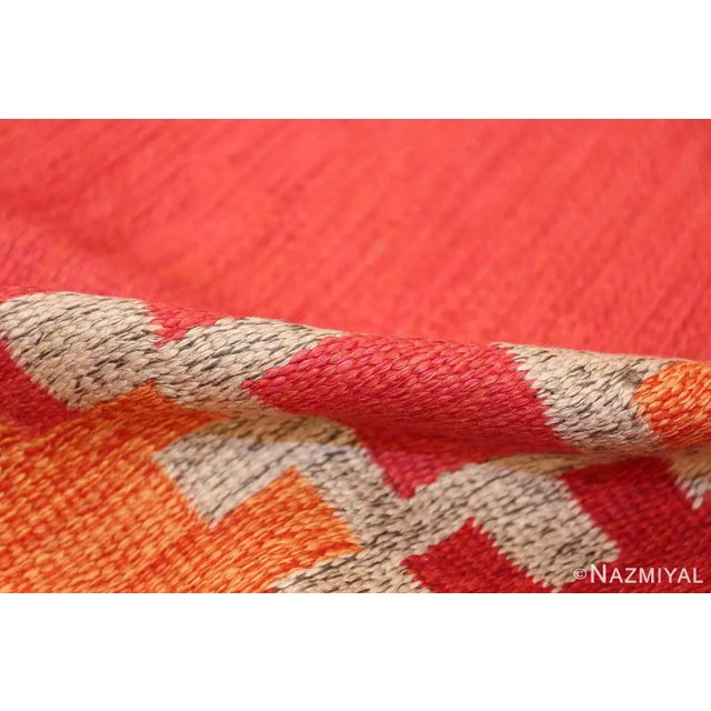 Mid 20th Century Nazmiyal Collection Vintage Flat Woven Swedish Ingegerd Silow Kilim Rug For Sale - Image 5 of 8