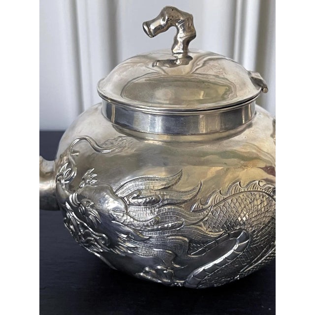 Early Chinese Export Silver Tea Service by Cutshing For Sale - Image 12 of 13