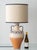 Spanish Revival table lamp made from a Fajalauza ceramic amphora from Granada. Hand-painted in cobalt blue on a cream...