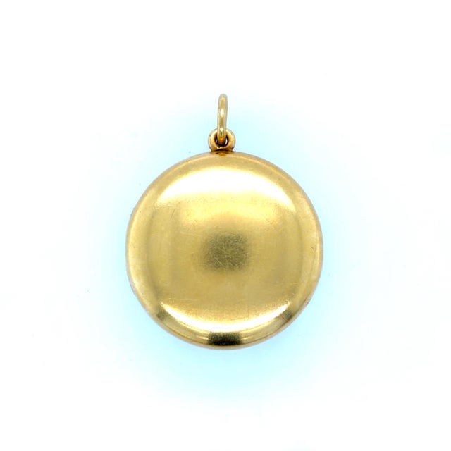 Rare Antique Essex Crystal Butterfly Locket Pendant 22k Yellow Gold For Sale In Chicago - Image 6 of 7