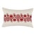 Schumacher Theodora Embroidery 24" Lumbar Pillow in Red For Sale
