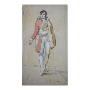 Mid 20th Century Roderic Montagu Napoleon Original Oil on Canvas