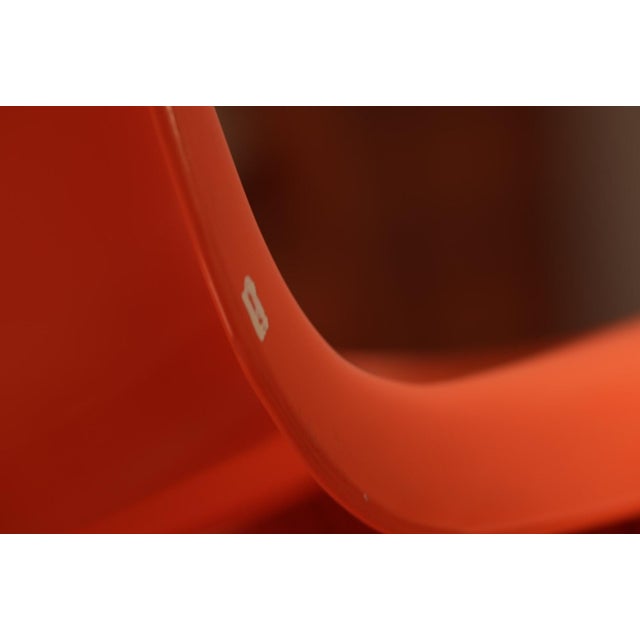 Plastic Vintage Herman Miller Verner Panton Chairs in Orange — Set of 3 For Sale - Image 7 of 7