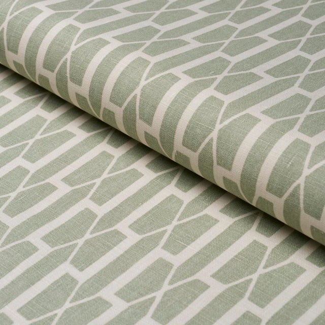 2020s Schumacher x Veere Greeney Belvedere Fabric In Celadon For Sale - Image 5 of 5