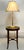 Floor Lamp with table. 52" tall, 16" diameter. Asian inspired faux bamboo floor lamp by Frederick Cooper features etched...