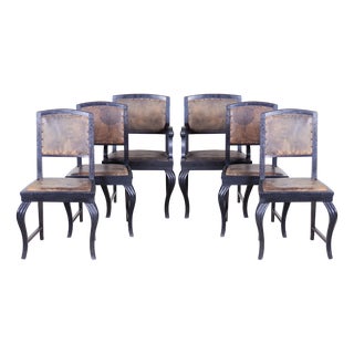 Black Dining Chairs attributed to Otto Prutscher, 1890s, Set of 6 For Sale