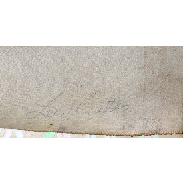 Op Art Geometric Abstract, Leo Bates Oil Painting For Sale - Image 3 of 4