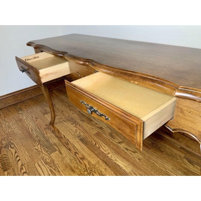 Vintage Ethan Allen French Provincial Style Console Table For Sale - Image 9 of 15