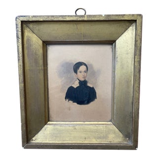 19th Cent Framed Continental Study of a Boy Portrait For Sale