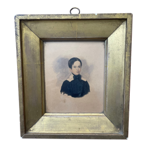 19th Cent Framed Continental Study of a Boy Portrait