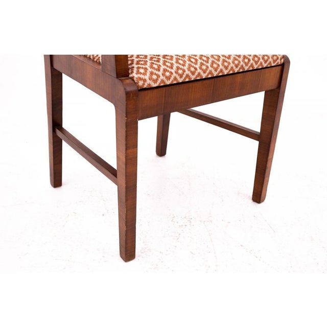 Brown Set of Vintage Art Deco Polish Armchairs, 1940s For Sale - Image 8 of 10