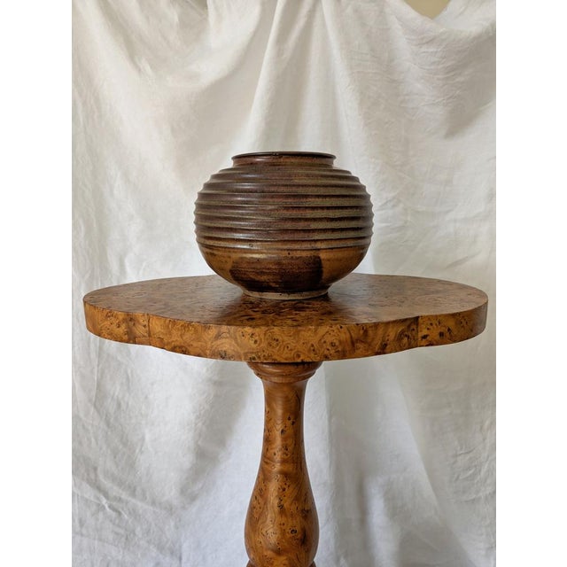 1960s Vintage Brutalist Ceramic Globe Vase, 1960s For Sale - Image 5 of 12