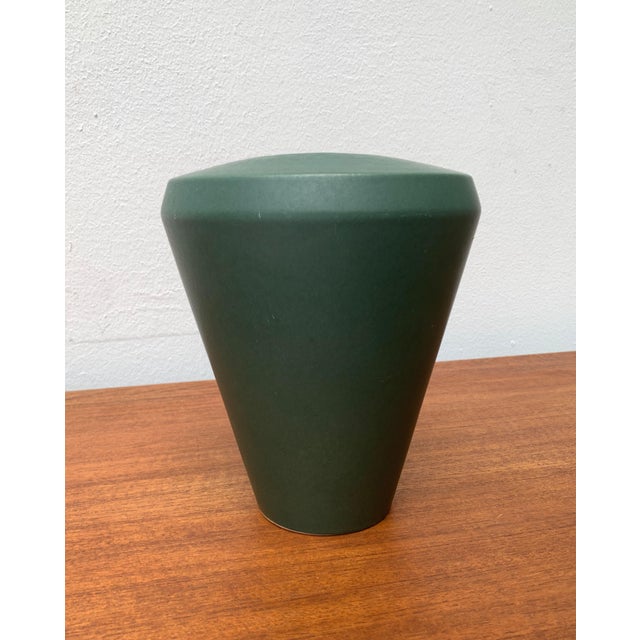 Green Vintage Minimalist Ceramic Vase from SF Design For Sale - Image 8 of 18