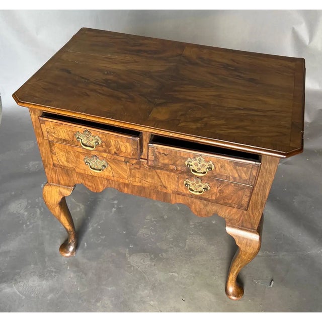 English 18th Century English Burl Walnut Lowboy For Sale - Image 3 of 6