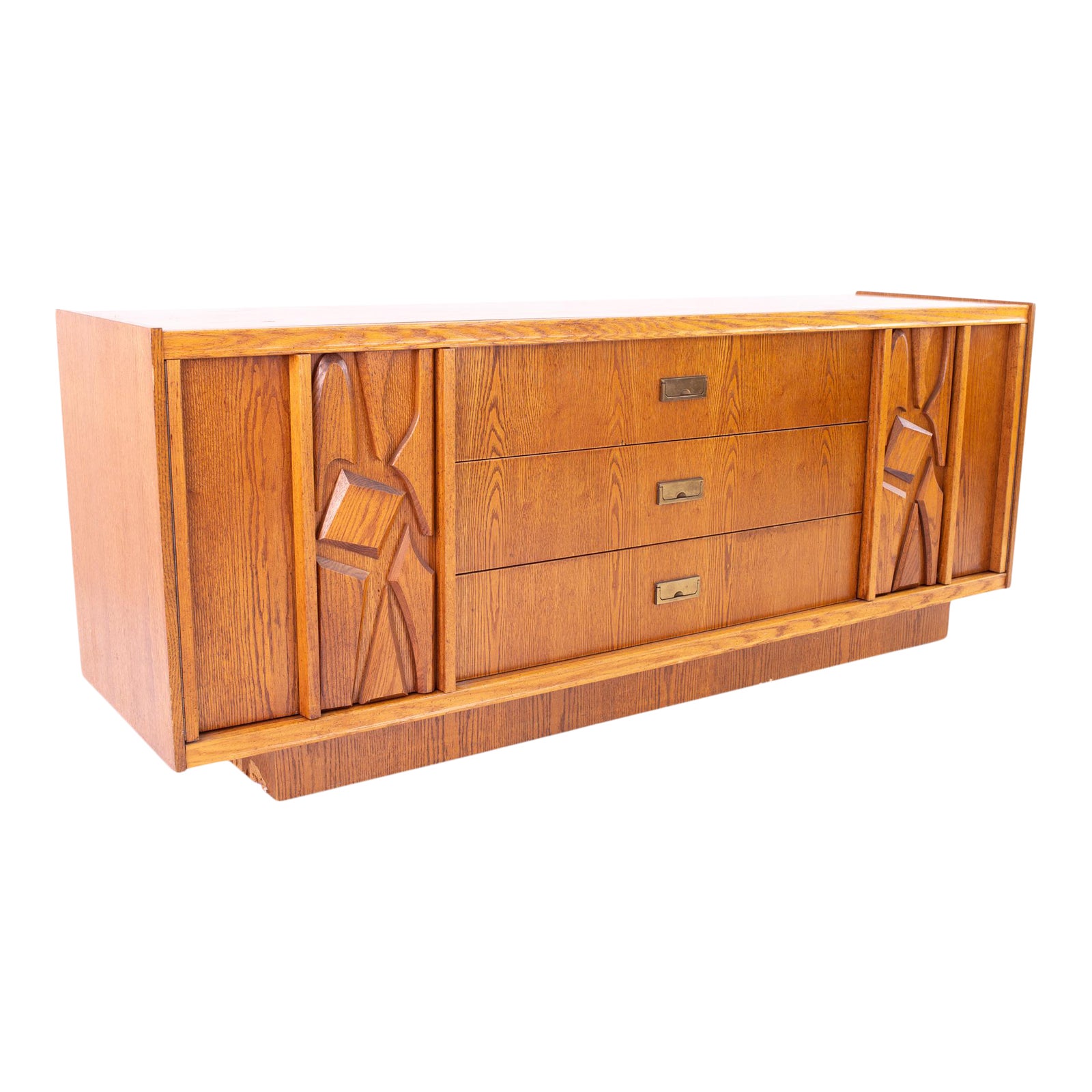 Paul Evans Style Canadian Brutalist MidCentury Sideboard Credenza on