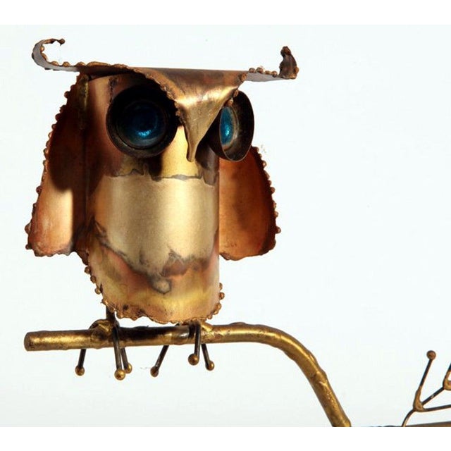 Mid-Century Modern Owl on Branch, Early sculpture by Curtis Jere For Sale - Image 3 of 5