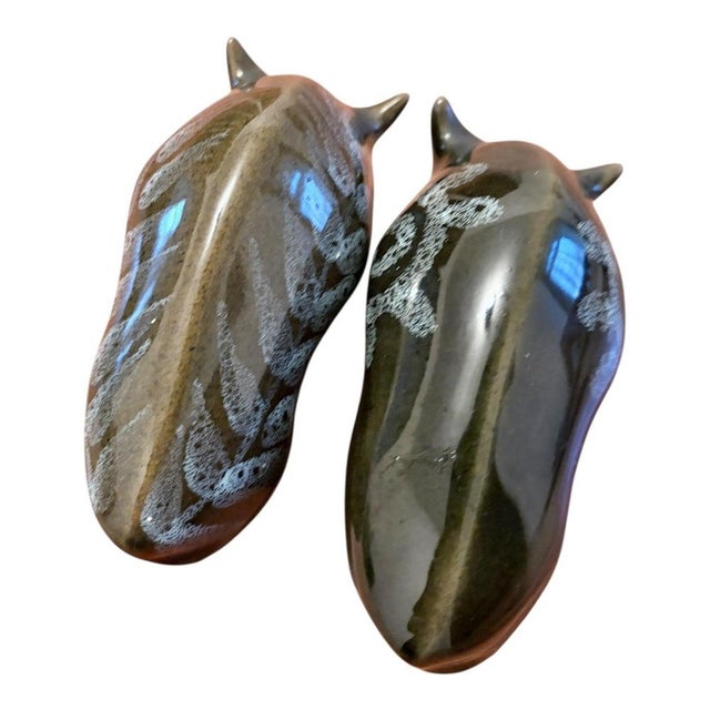 Studio Pottery Bulls by Elizabeth Skipworth, Set of 2 For Sale - Image 13 of 16