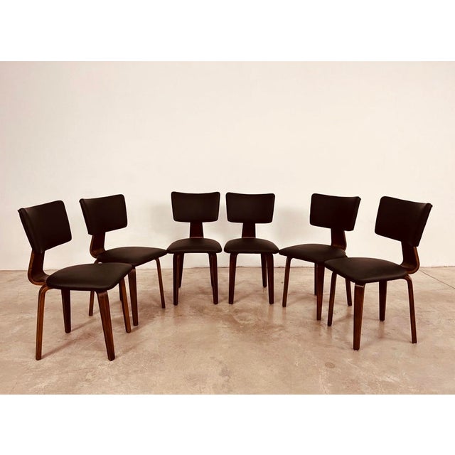 Mid-Century Modern 1950s Mid-Century Set of 6 Dining Chairs Attributed to Cor Alons for Gouda Den Boer For Sale - Image 3 of 8