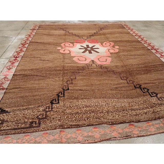 Brown Galerie Shabab Collection Mid-20th Century Turkish Anatolian Carpet For Sale - Image 8 of 10