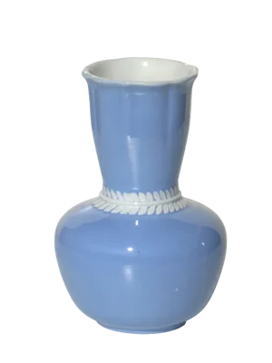 1930 Giovanni Gariboldi San Cristoforo Blue Italian Ceramic Art Deco Vase, 1940s