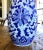 Vintage Chinese Blue & White Patterned Vase For Sale - Image 4 of 9