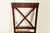 English Country Farmhouse Carved Walnut X-Back Side Chairs or Dining Chairs, Pair For Sale In South Bend - Image 6 of 13