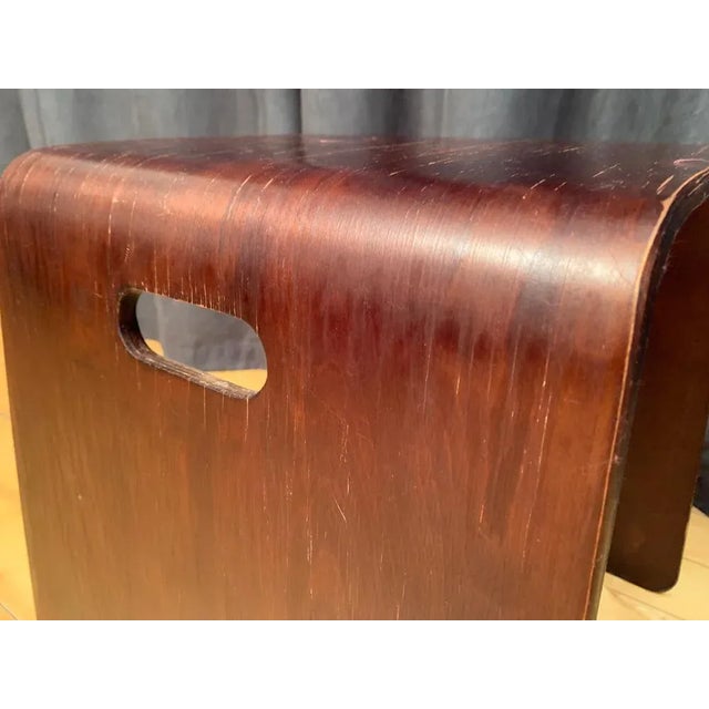 Wood Scandinavian Wooden Stool, 1970s For Sale - Image 7 of 8