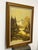 Cabin Alpine Mountain Lake Landscape Original Oil Painting, Vintage For Sale - Image 3 of 12