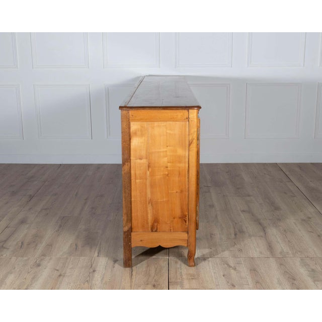 Mid 20th Century 19th Century French Cherry Wood Enfilade with Four Doors For Sale - Image 5 of 8
