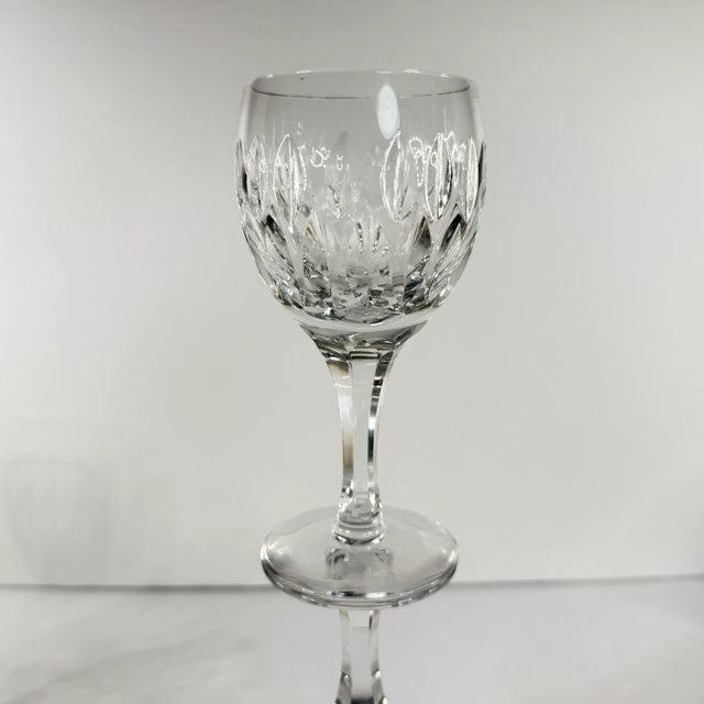 Contemporary Vintage 1980s Heavy Cut Crystal Port Glasses – Set of 8 For Sale - Image 3 of 7