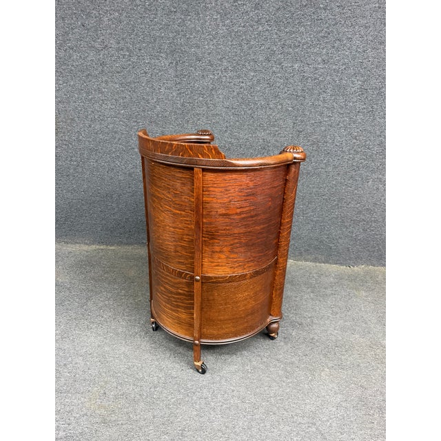 Victorian Quarter Sawn Oak Chair For Sale - Image 9 of 12