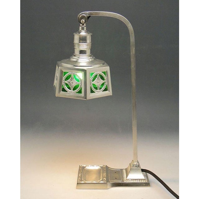 Art Nouveau Silver-Plated Desk Lamp, Early 20th-Century For Sale - Image 13 of 13