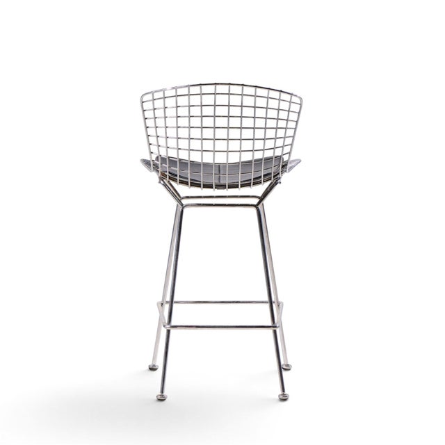 Harry Bertoia for Knoll Mid Century Chrome Bar Stools - Set of 4 For Sale - Image 9 of 13