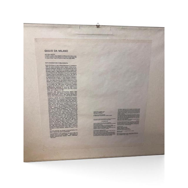 Giulio Da Milano, Still Life Composition, Lithograph, Framed For Sale - Image 3 of 4
