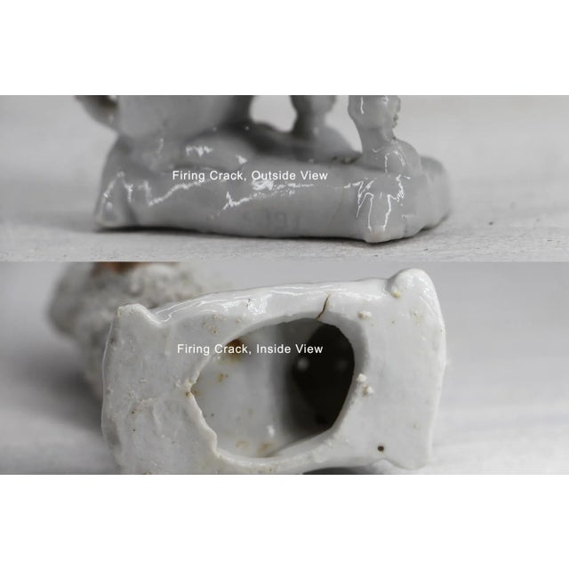 1900s Antique Poodle Dog Tooth Pick Holder, Porcelain, Germany For Sale - Image 12 of 13