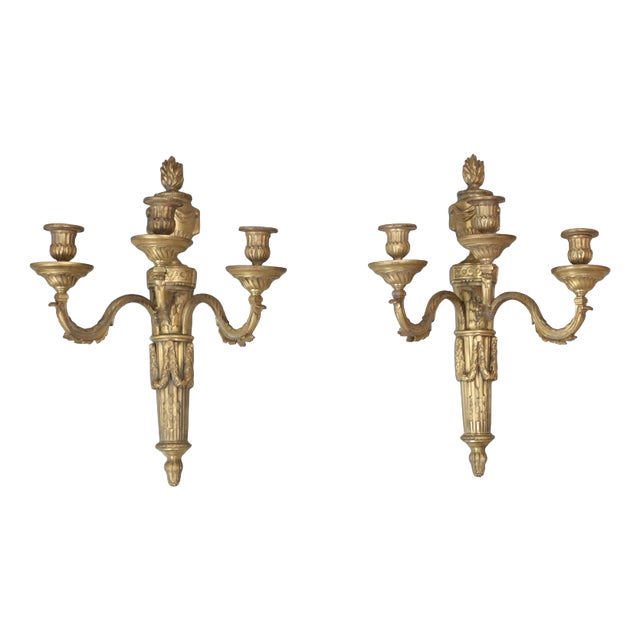 Neoclassical Mazarin Wall Sconces, Set of 2 For Sale