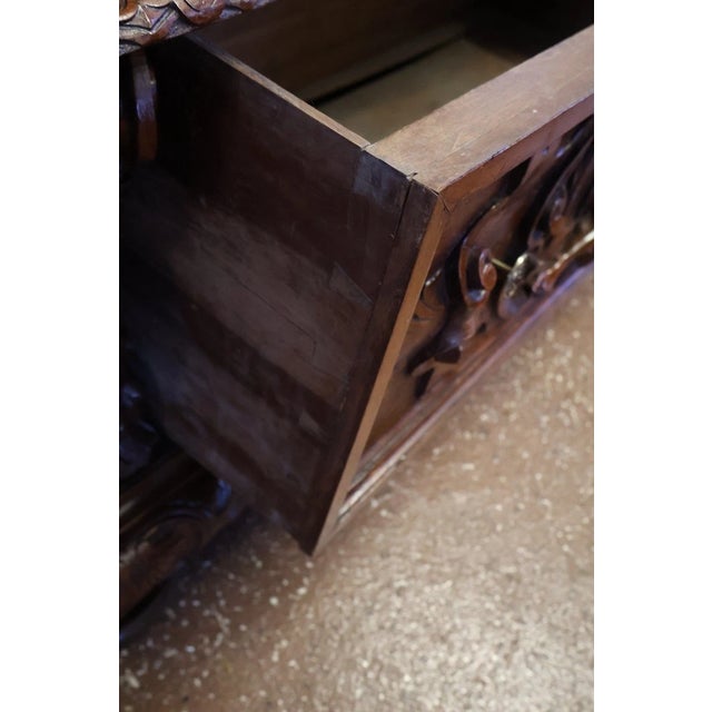 Late 19th Century 19th Century Renaissance Revival Atlas Walnut Figural Curio China Cabinet For Sale - Image 5 of 18