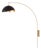 Luna Bella Wall Arc Lamp, Weathered Brass, Matte Black/Gold Shade, Dimmable For Sale