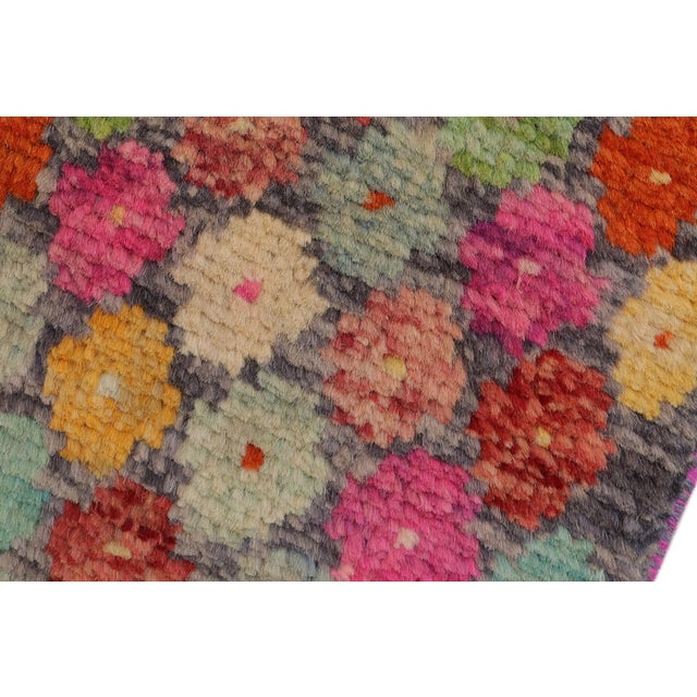 Gray Contemporary Balochi Gray/Red Wool Rug - 3'0''x4'11'' For Sale - Image 8 of 11